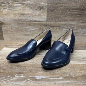 Life Stride Navy Heeled Loafer